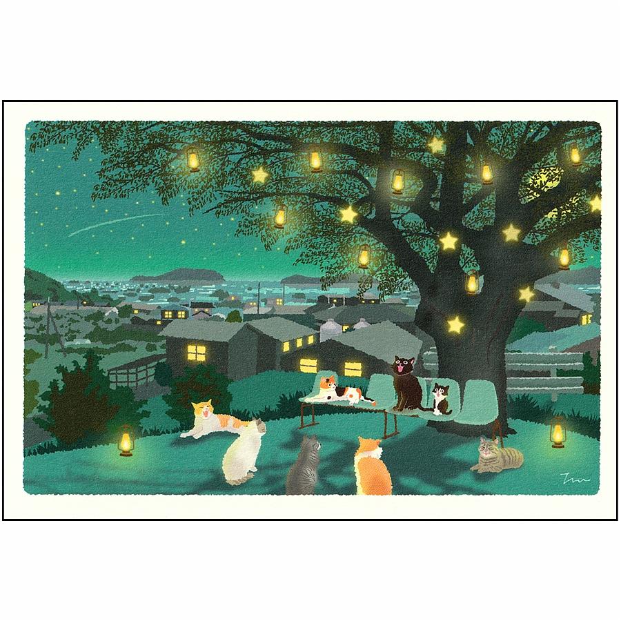 たびねこ ポストカード（星空の合唱団）の画像