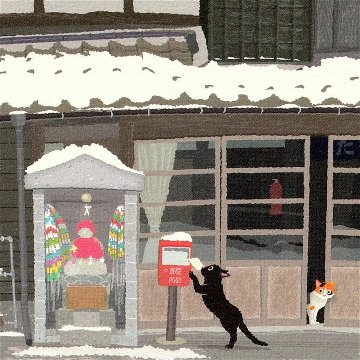たびねこ ポストカード（雪国だより）の画像