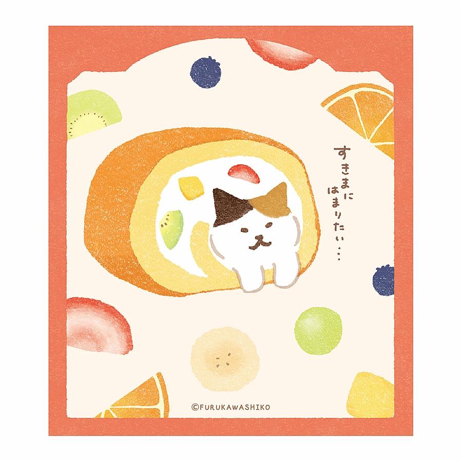 お菓子などうぶつ工房　メモパッド（すきまニャンコ）の画像