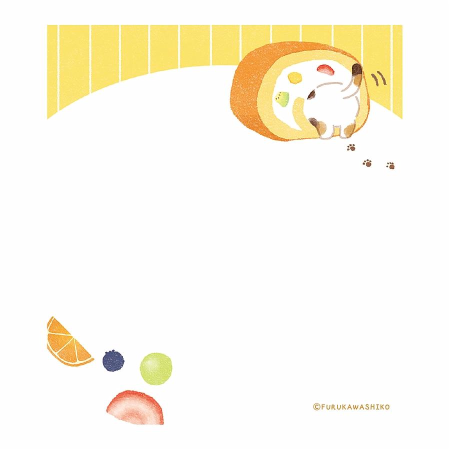 お菓子などうぶつ工房　メモパッド（すきまニャンコ）の画像