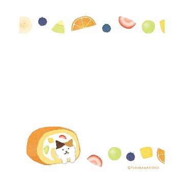 お菓子などうぶつ工房　メモパッド（すきまニャンコ）の画像