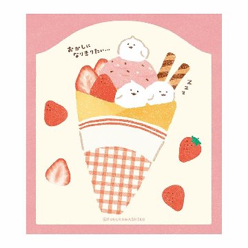 お菓子などうぶつ工房　メモパッド（なりきりコトリ）の画像