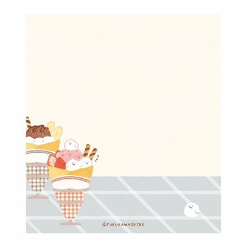 お菓子などうぶつ工房　メモパッド（なりきりコトリ）の画像