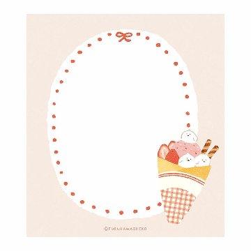 お菓子などうぶつ工房　メモパッド（なりきりコトリ）の画像