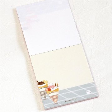 お菓子などうぶつ工房　メモパッド（なりきりコトリ）の画像