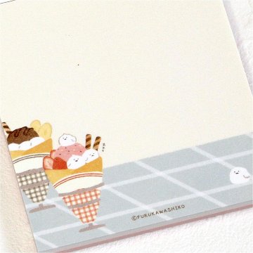 お菓子などうぶつ工房　メモパッド（なりきりコトリ）の画像