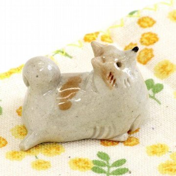 豆屋　箸置き（ポメラニアン　オレンジ＆ホワイト）の画像