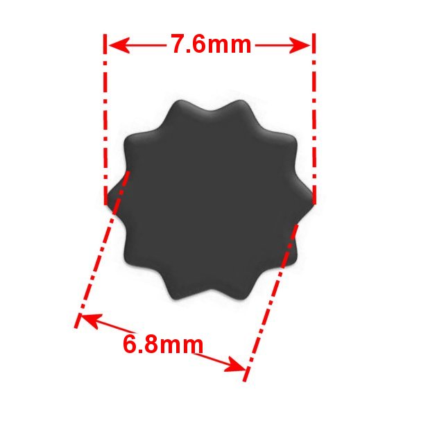 ＯＺホイール　ピアスボルト用１０角凸ソケット　７ｍｍの画像