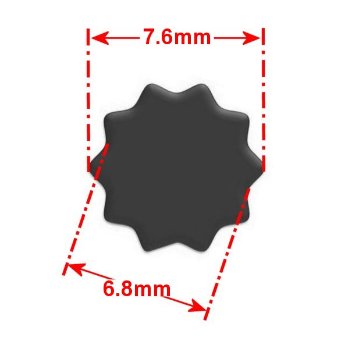 ＯＺホイール　ピアスボルト用１０角凸ソケット　７ｍｍの画像
