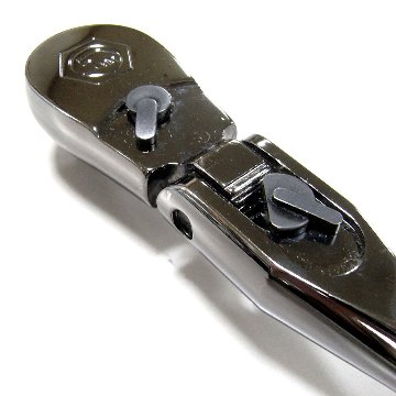 マトコツール　首振りラチェットハンドル　ブラックニッケル　ブルーグリップの画像