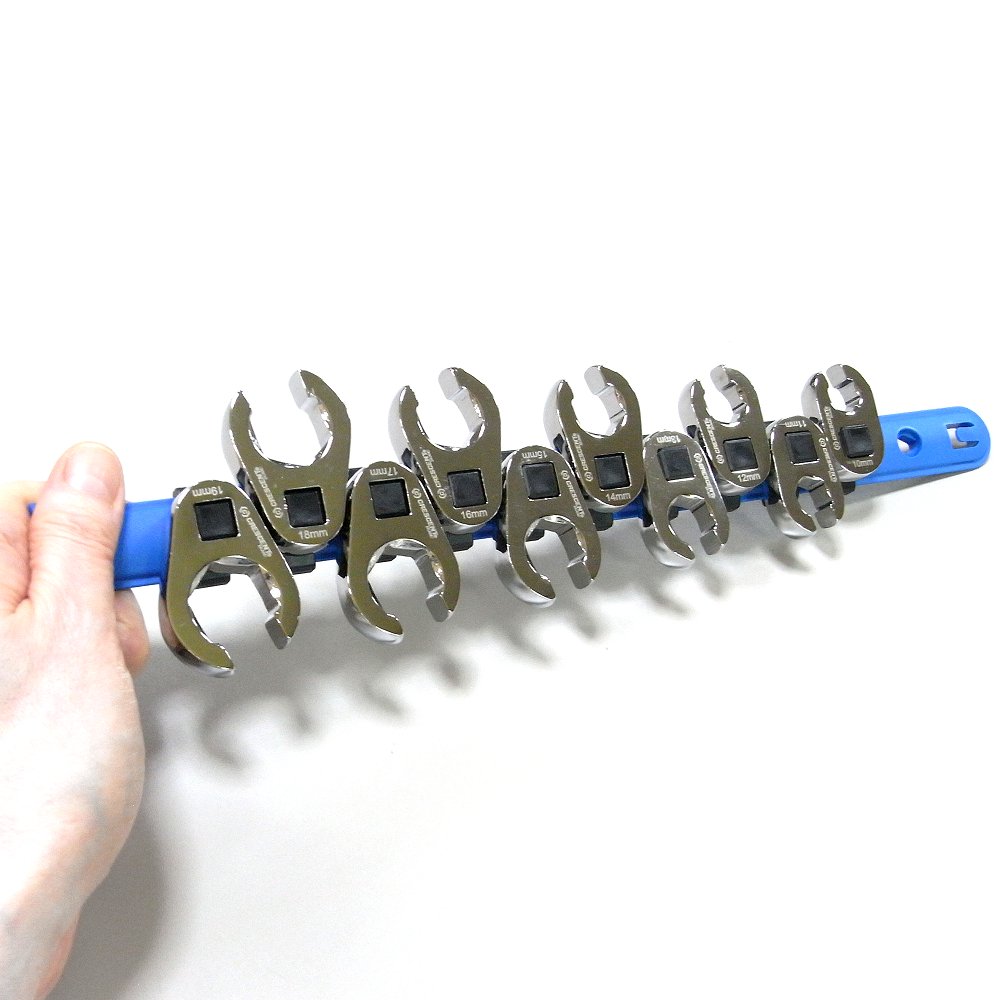 クローフットレンチセット　差込角９．５　メトリックサイズ　１０ピースセットの画像