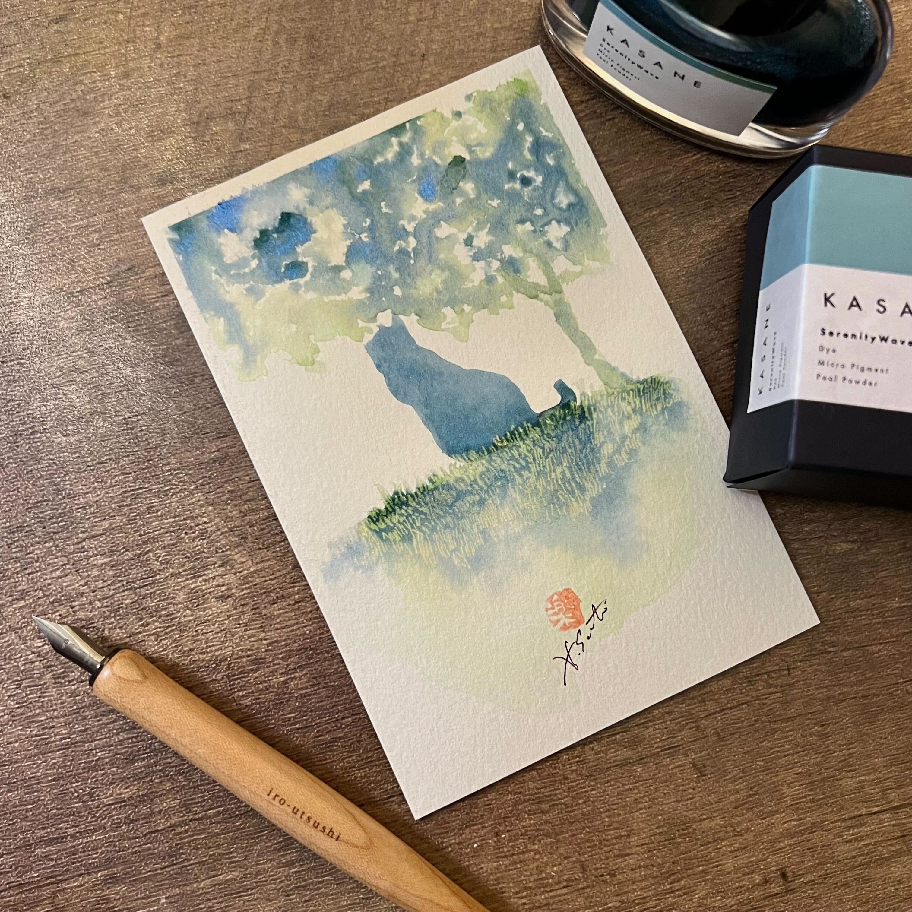 KASANE 作例原画「木の下の猫」の画像