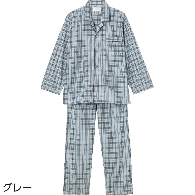【紳士】ワンタッチテープ+腰開きキルトパジャマの画像