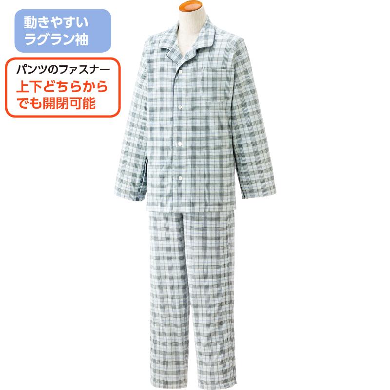 【紳士】ワンタッチテープ+フルオープン パジャマの画像