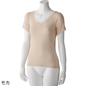 【婦人】3分袖インナー綿100％の画像