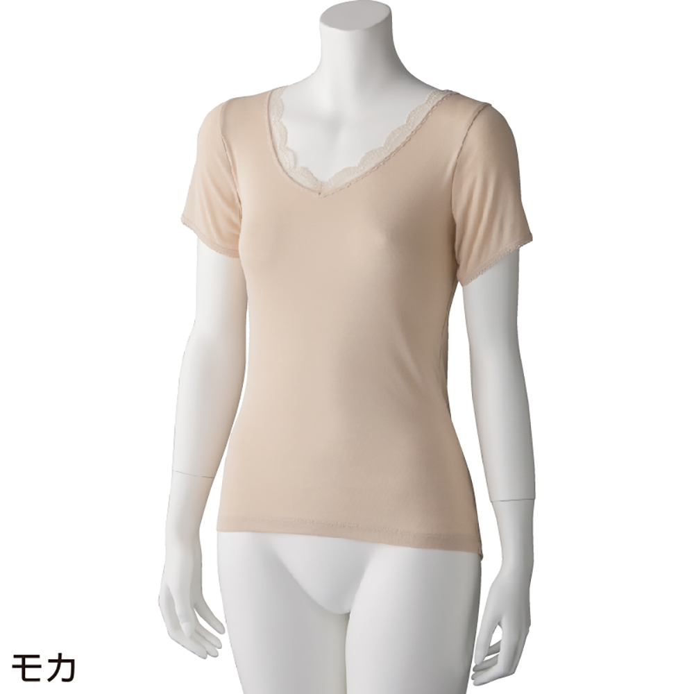 【婦人】8分袖インナー綿100％の画像