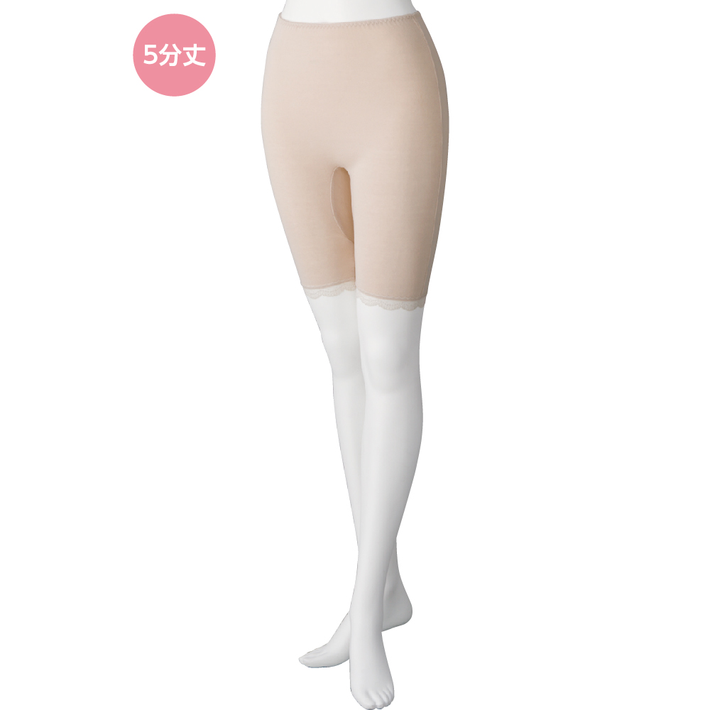 【婦人】5分丈ボトム綿100％の画像