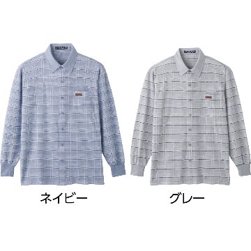 【紳士】麻混ワンタッチテープニットシャツの画像