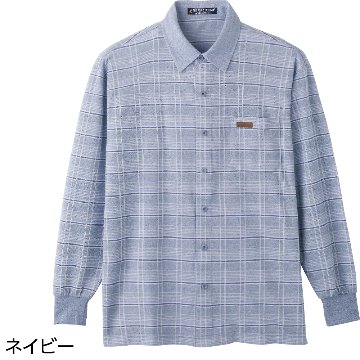 【紳士】麻混ワンタッチテープニットシャツの画像