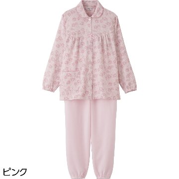 【婦人】大きめボタン裏起毛お部屋着調パジャマの画像