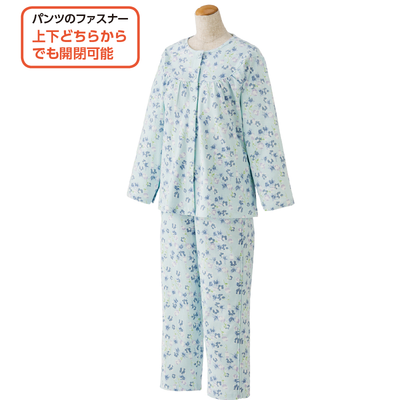 【婦人】フルオープンパジャマ（上下開閉）の画像