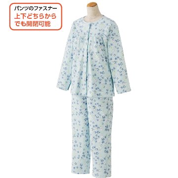 【婦人】フルオープンパジャマ（上下開閉）の画像