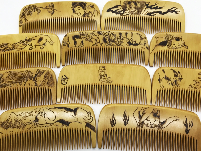 【2019年猫の日企画】焦がし猫櫛～はちたま堂～の画像