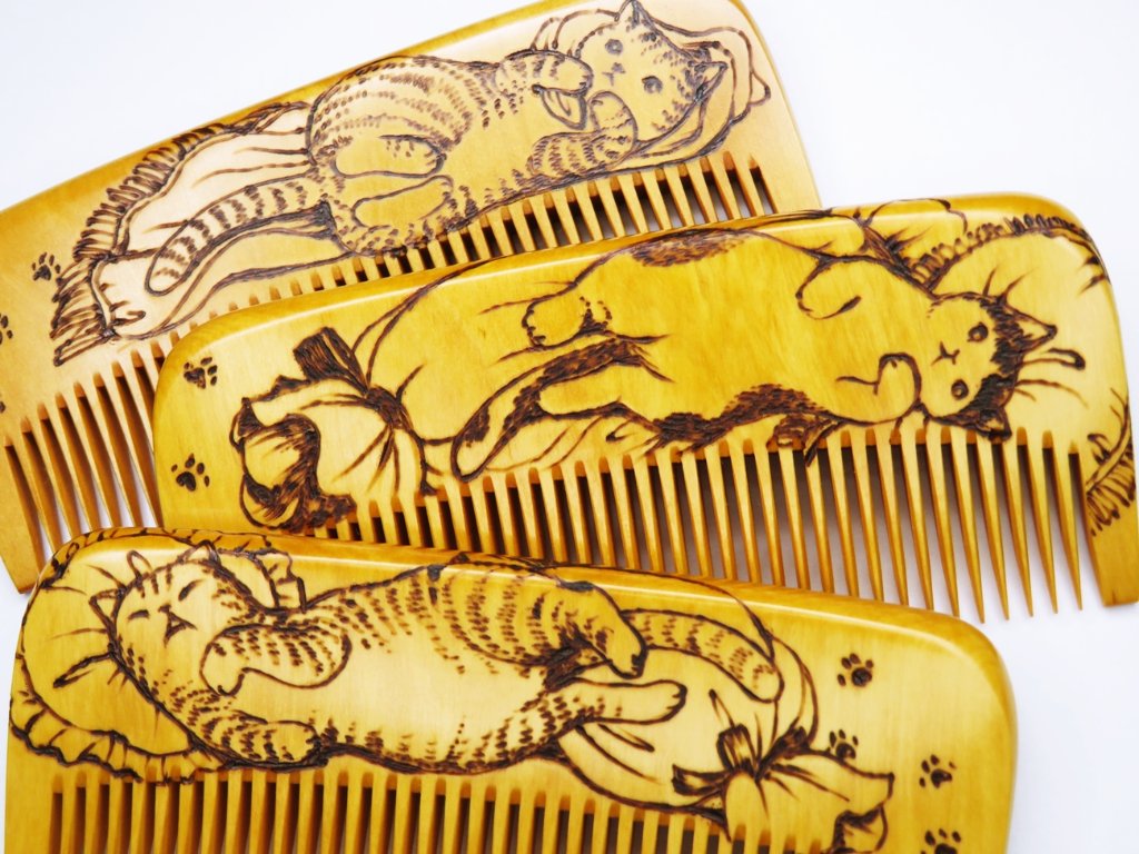 【2021年猫の日企画】焦がし猫櫛～翔～の画像