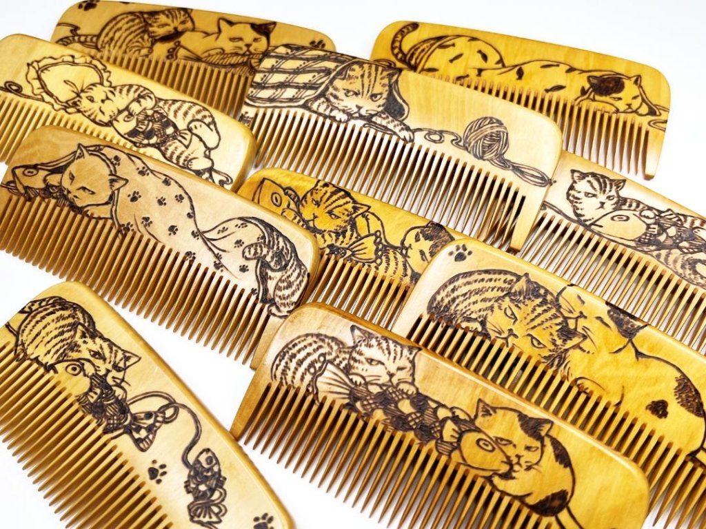 【2022年猫の日企画】焦がし猫櫛～翔～の画像
