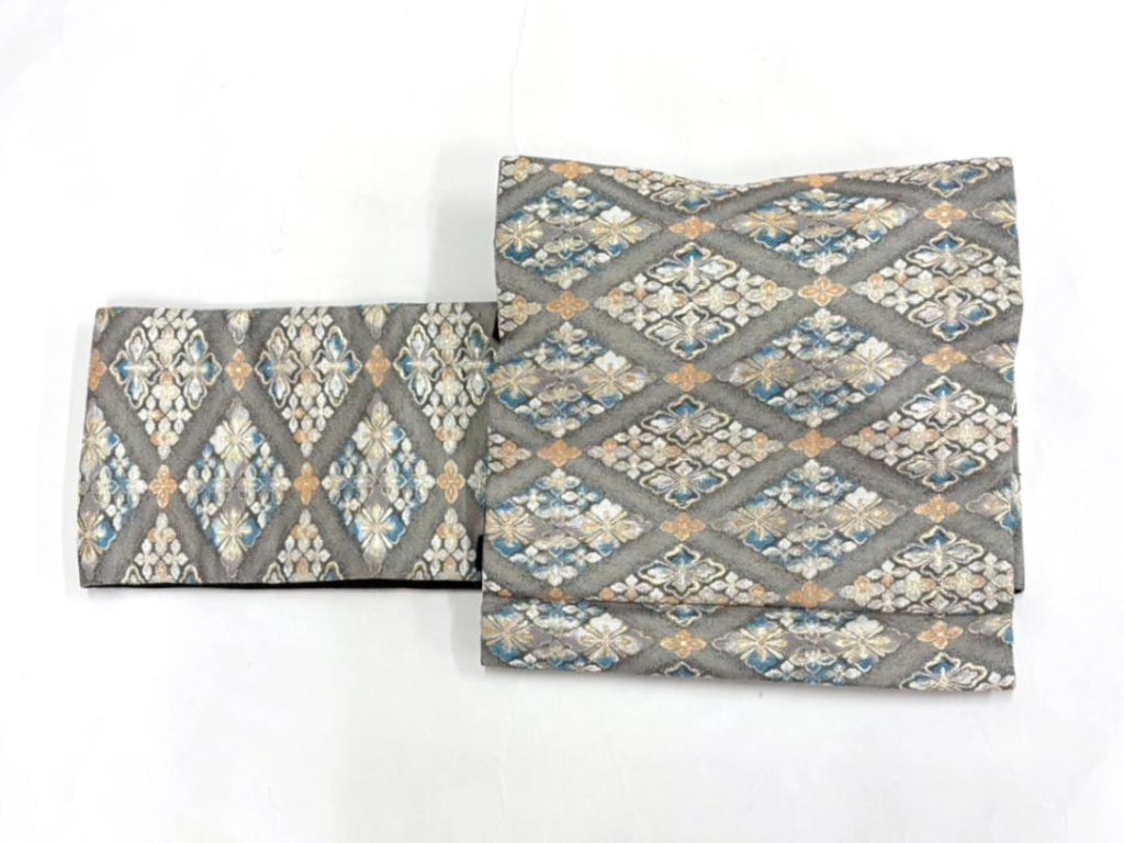 【日本製】高級正絹お太鼓帯 ☆Sサイズ 造り帯［SA007-OA］の画像