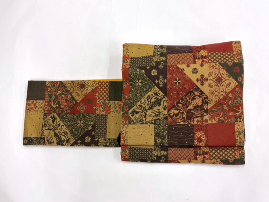 【日本製】高級西陣お太鼓帯 ☆Mサイズ 造り帯［SA005-OB］の画像