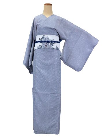 【日本製】（衿なし）高級夏着物 絽 [N041][STサイズ]着物単品画像