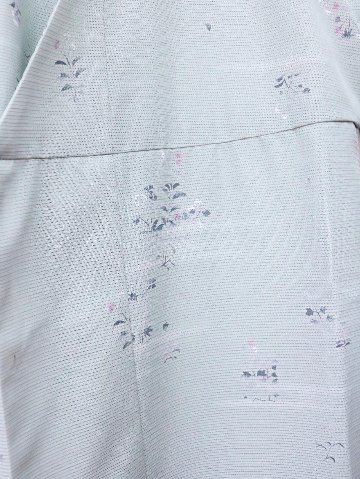 【日本製】衿なし高級着物（小袖）絽 [N096][STサイズ]着物単品画像