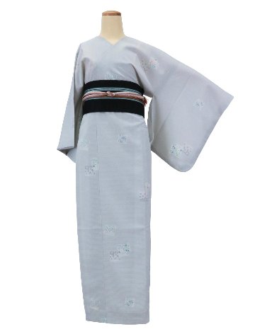 【日本製】（衿なし）高級夏着物 絽 [N061][Mサイズ]着物単品画像