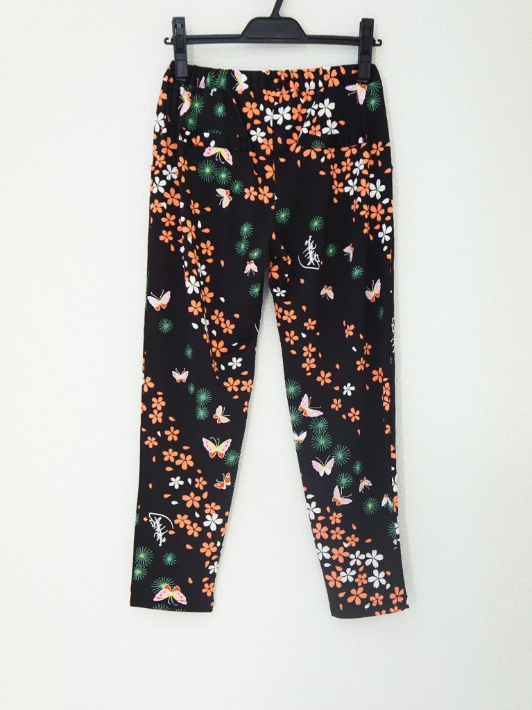 和柄セットアップ（パンツ）2-C（黒）の画像