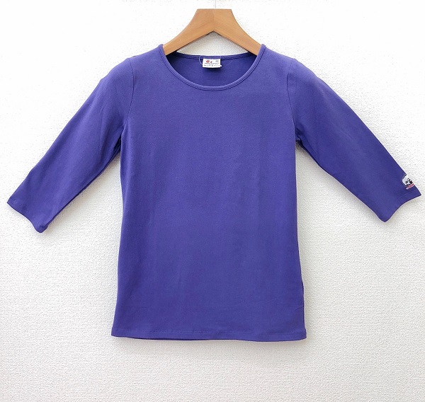 Tシャツ（七分袖／パープル）【伸縮性＆着心地抜群】の画像