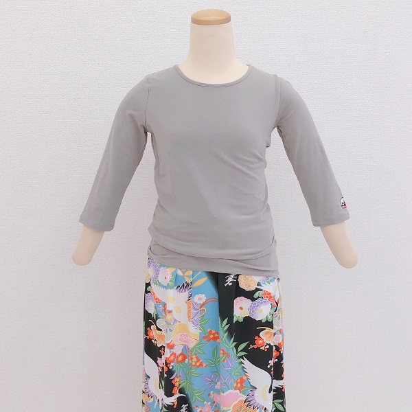 Tシャツ（七分袖／グレー）【伸縮性＆着心地抜群】の画像