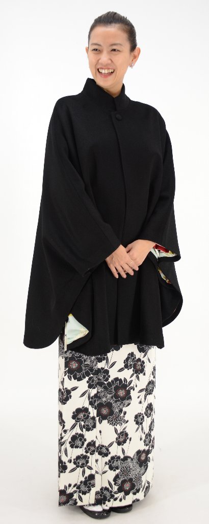 ポンチョコート（ブラック）の画像