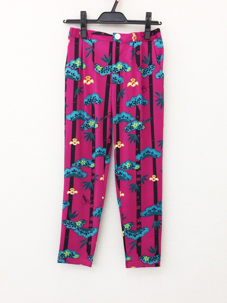 和柄セットアップ（パンツ）1-D（ピンク）の画像