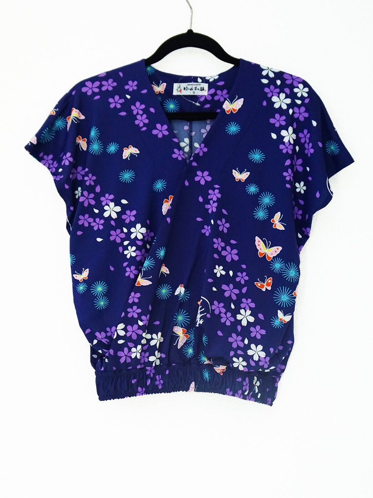 和柄セットアップ（トップス）2-A（紺）の画像