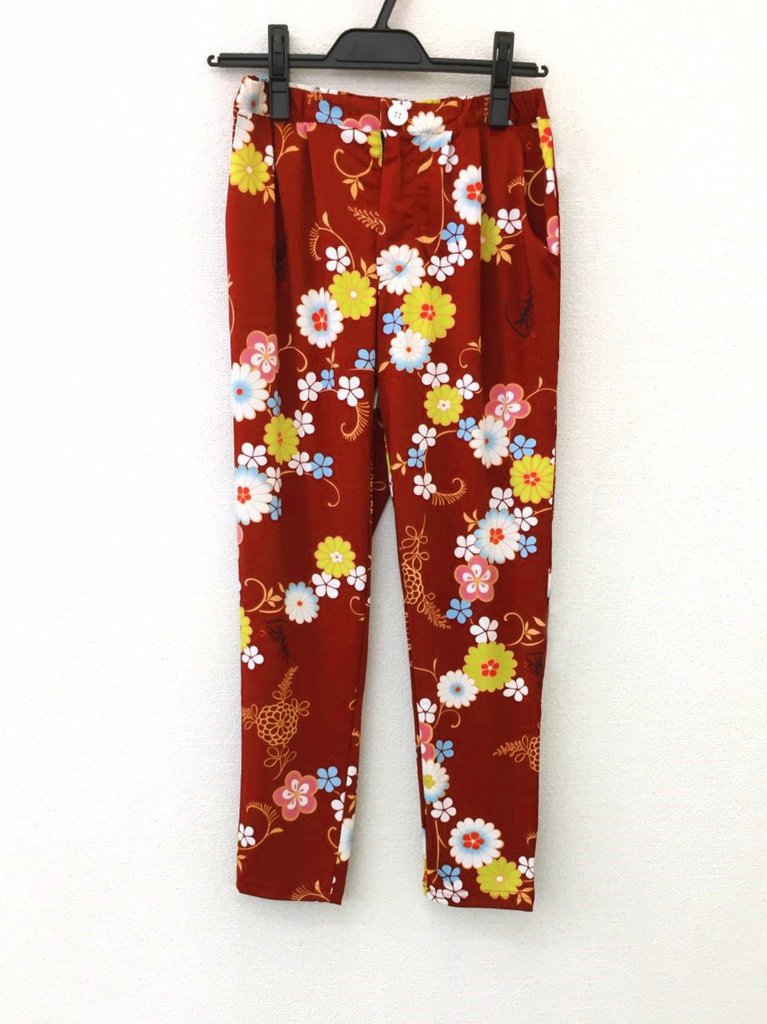 和柄セットアップ（パンツ）2-D（エンジ）の画像