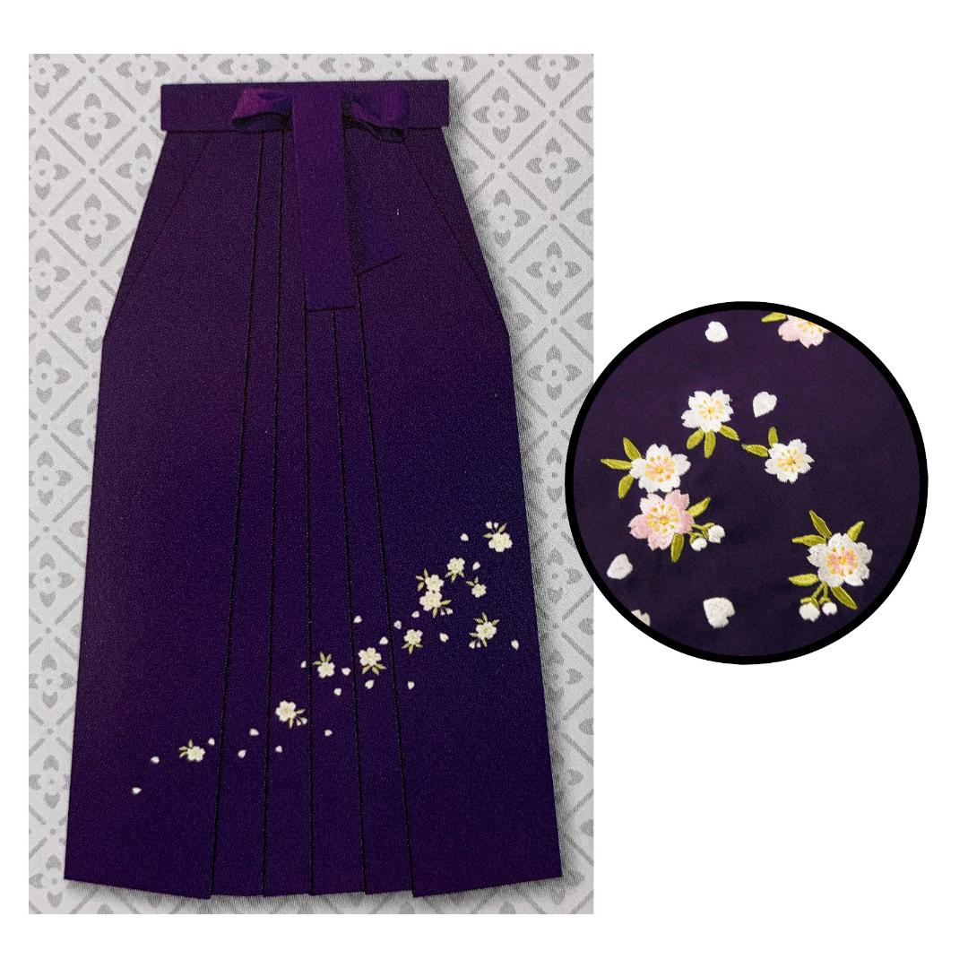 かわいい刺繍入り袴 [紫]画像