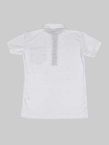 [レディース] 和柄ポロシャツ Ｓサイズ 白 画像