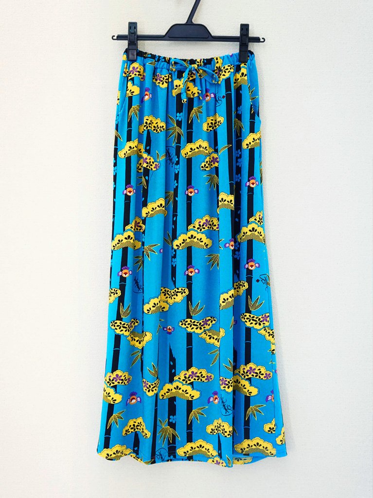 和柄セットアップ（スカート）1-F（青）の画像