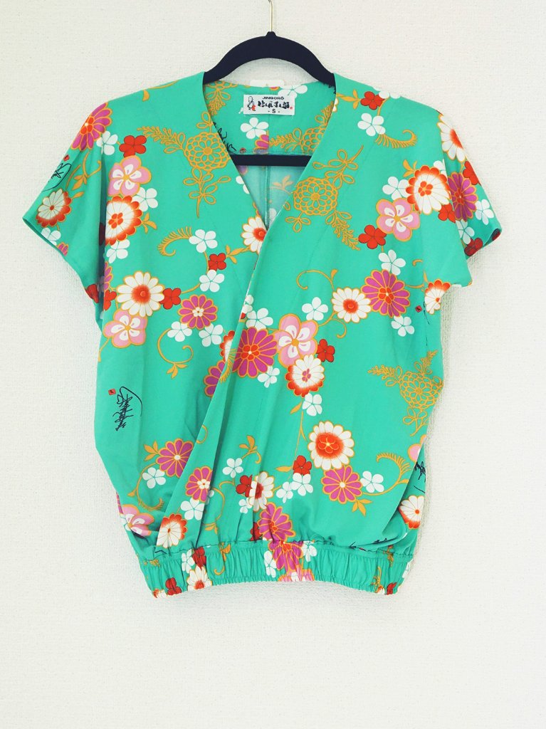 和柄セットアップ（トップス）2-E（薄緑）の画像