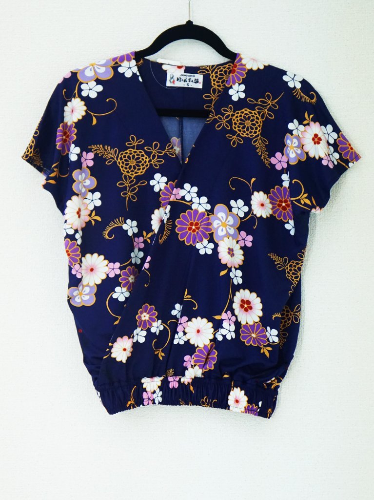 和柄セットアップ（トップス）2-F（紺）の画像