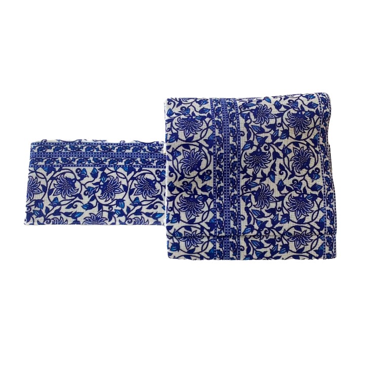 夏帯〜風ゆらり〜「青花のからくさ」の画像