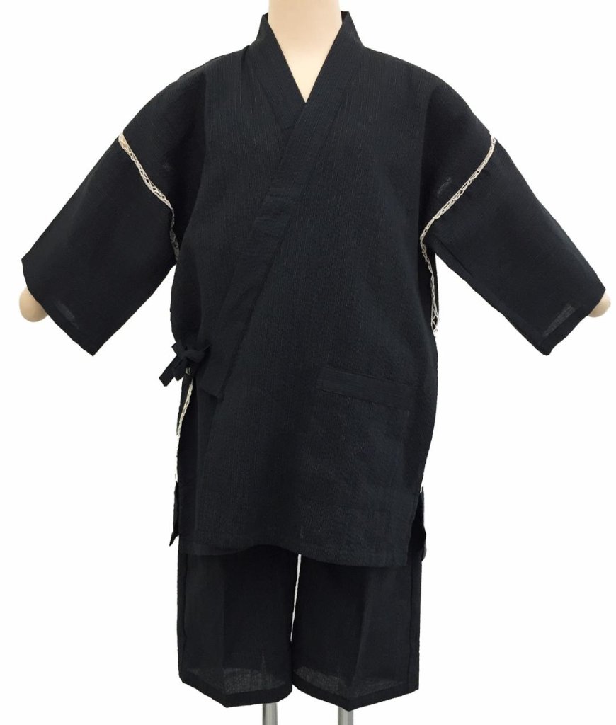 甚平（黒系×縞）着心地バツグンの画像