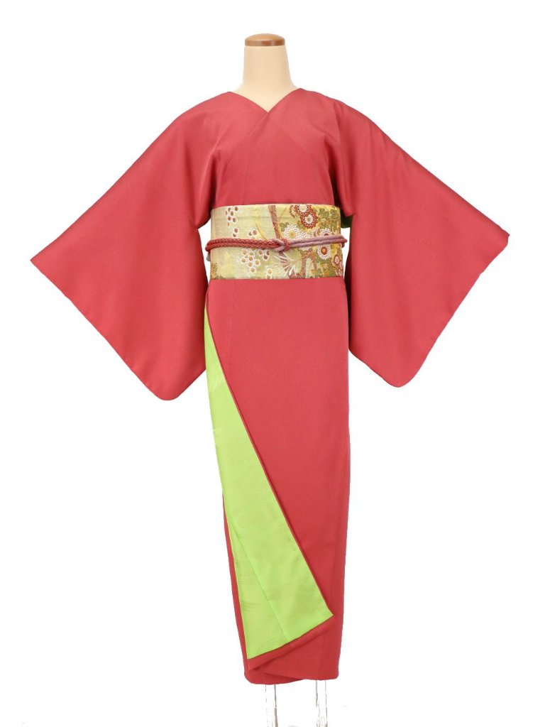 振袖 無地 辛子色 色味の良い 紋無し 正絹 U-3644 6448b5948fdca_low.jpg