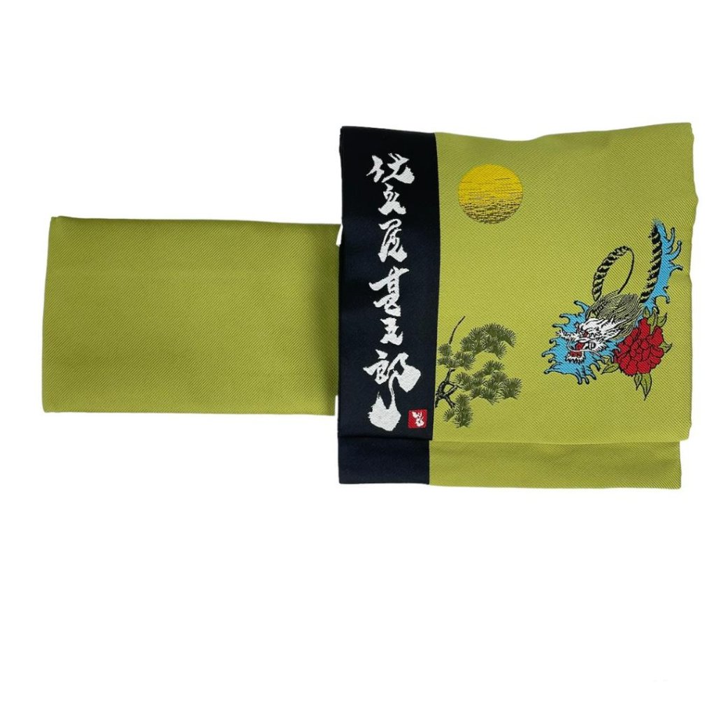 【日本製】 舞龍_限定お太鼓帯  緑 S/M/Lサイズの画像